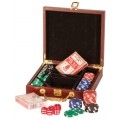 Rosewood Finish Poker Set